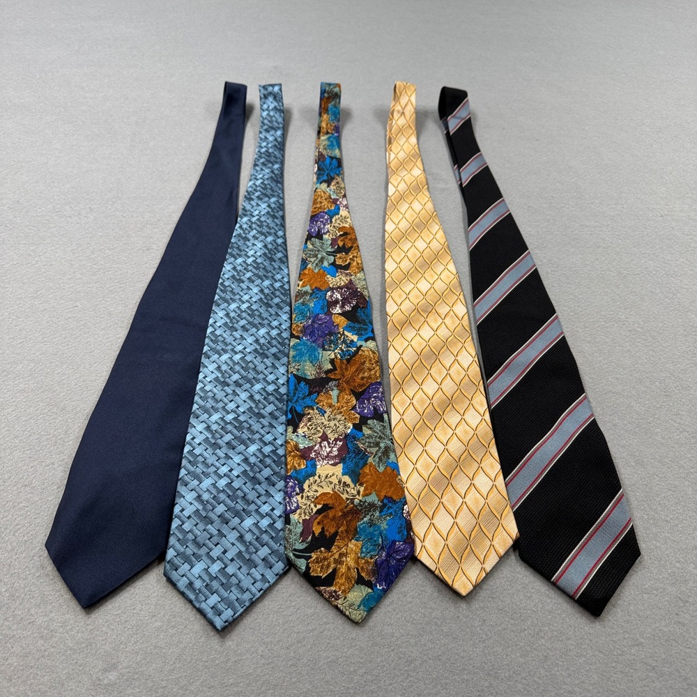 Lots Of 5 Sazzari Necktie Men's OS Multicolor Silk Italian Designer Ties